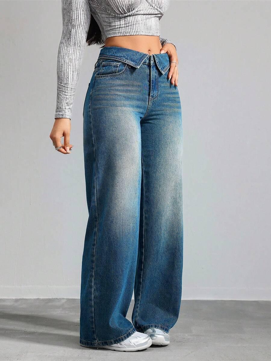 NIEBIESKIE SPODNIE JEANS