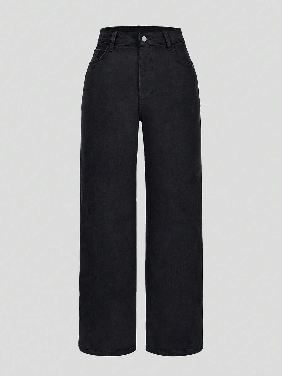 CZARNE SPODNIE JEANS