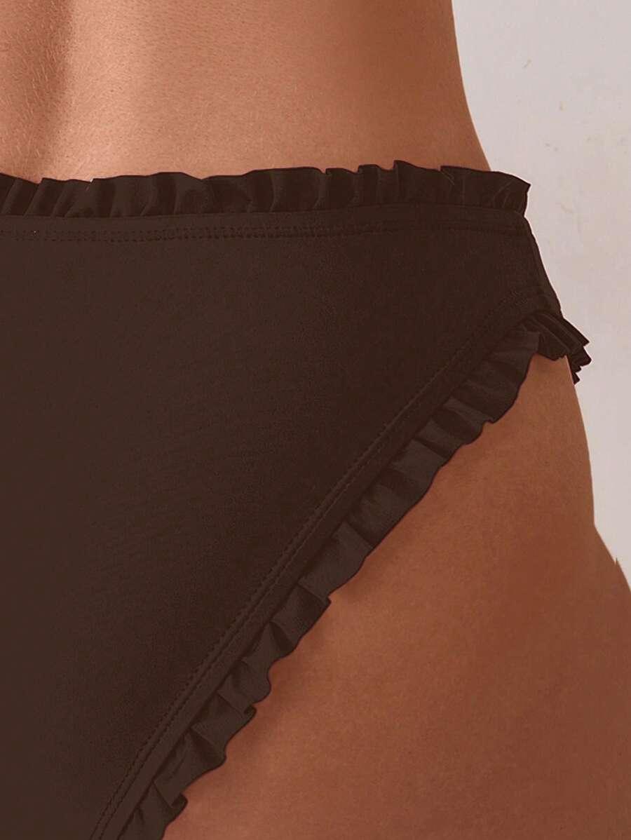 dół od bikini figi falbany