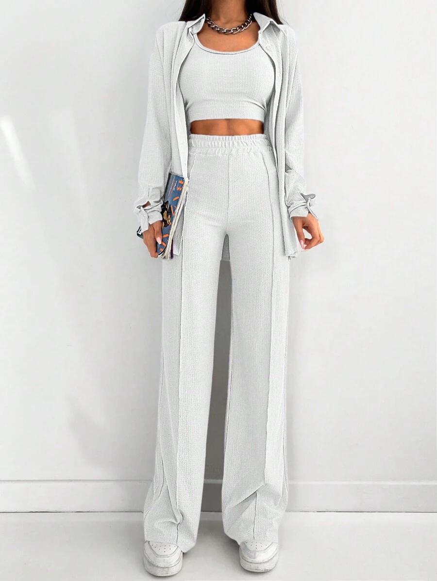 TOP BLUZA SPODNIE KOMPLET