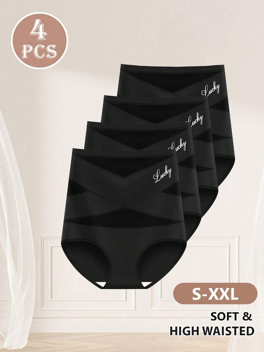czarne majtki wyszczuplające 4-PACK