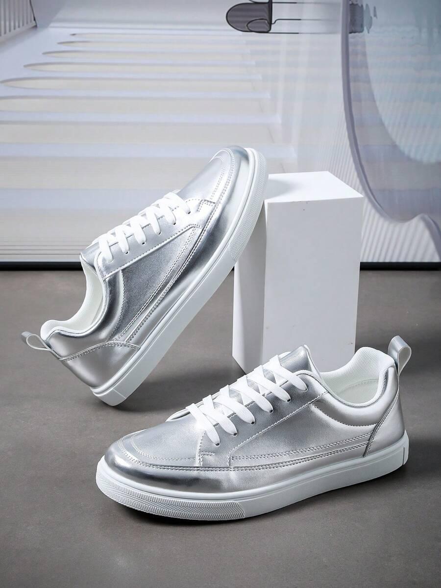 srebrne buty sportowe