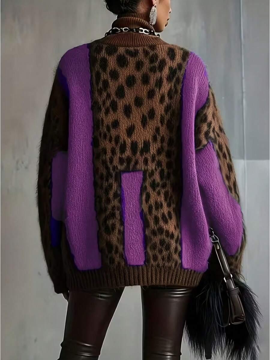 sweter golf animal print