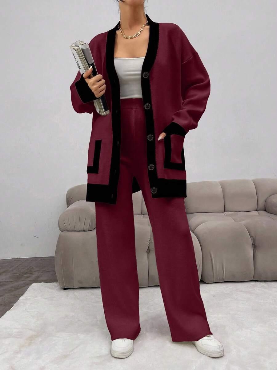 SWETER SPODNIE KOMPLET