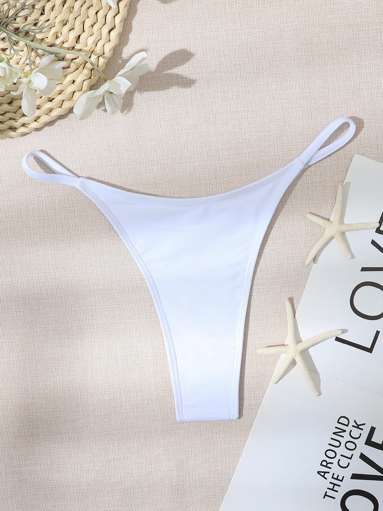 biały dół od bikini