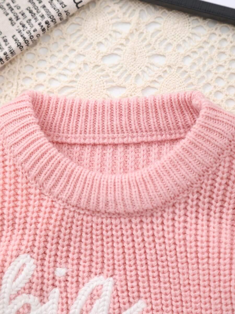 różowy sweter haft