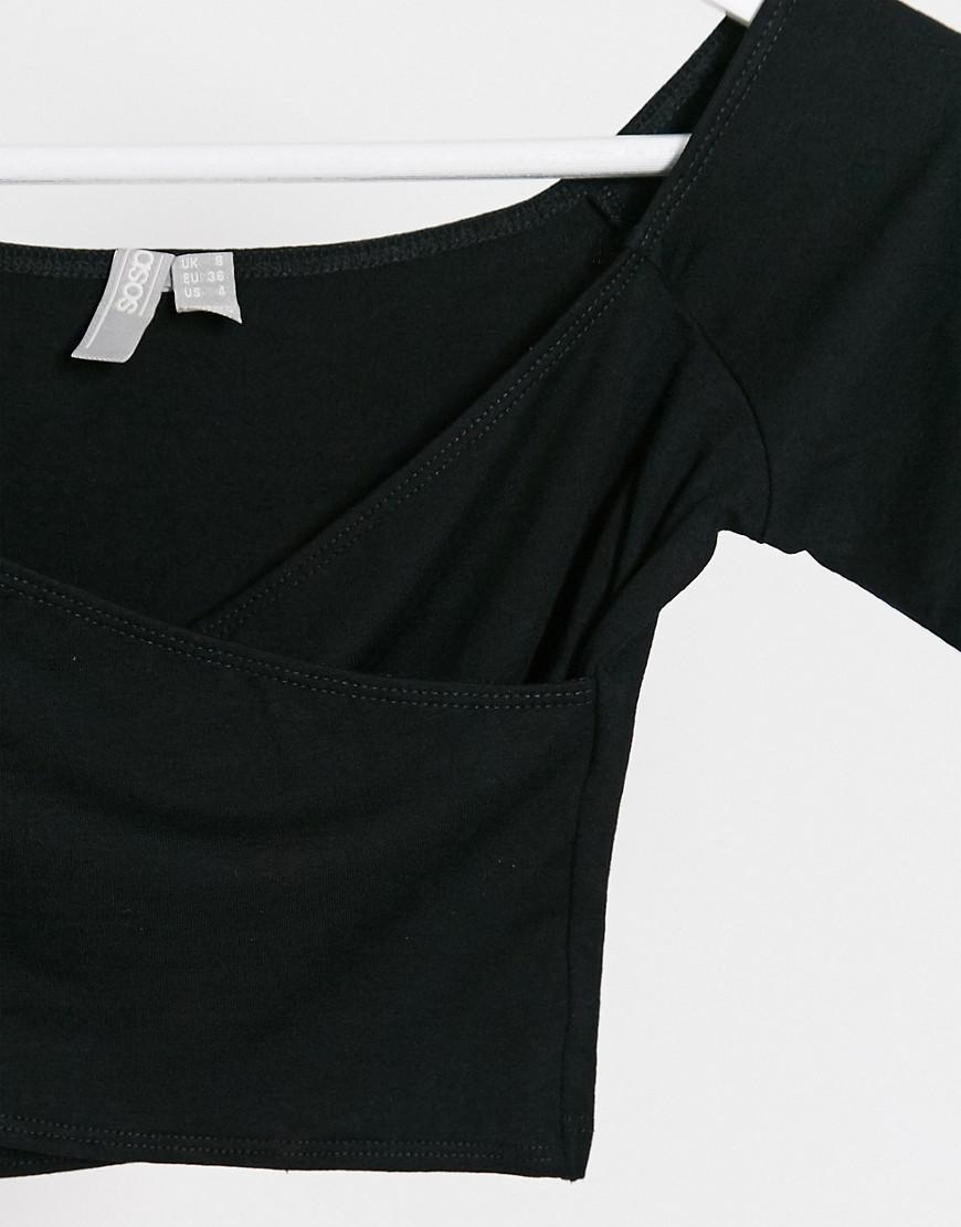 CZARNY TOP CASUAL