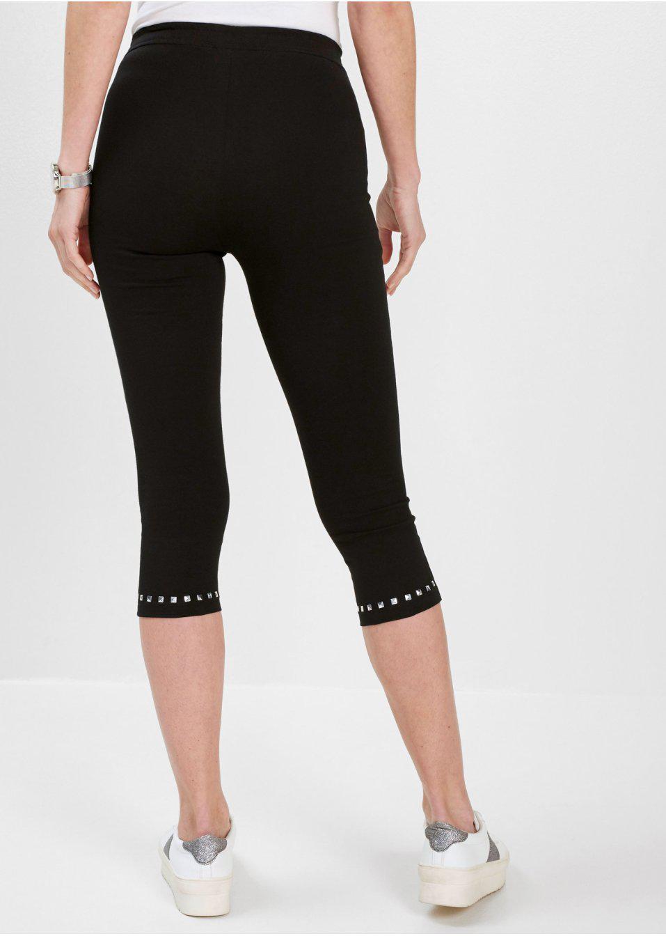 CZARNE LEGGINSY ZDOBIENIE