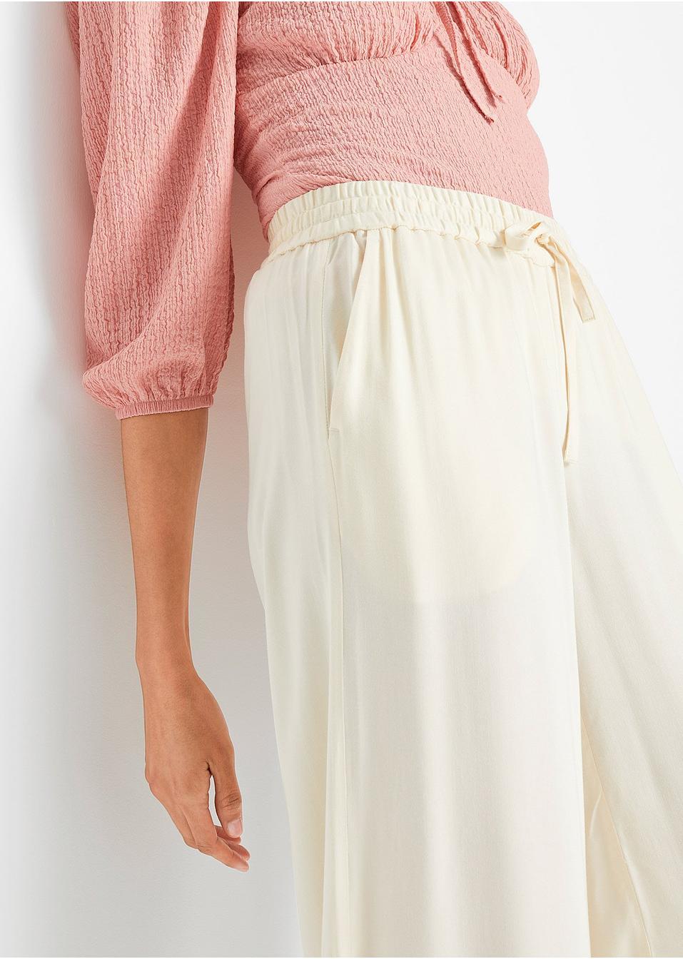 SPODNIE CASUAL "WISKOZA" PLUS SIZE WYSOKI STAN
