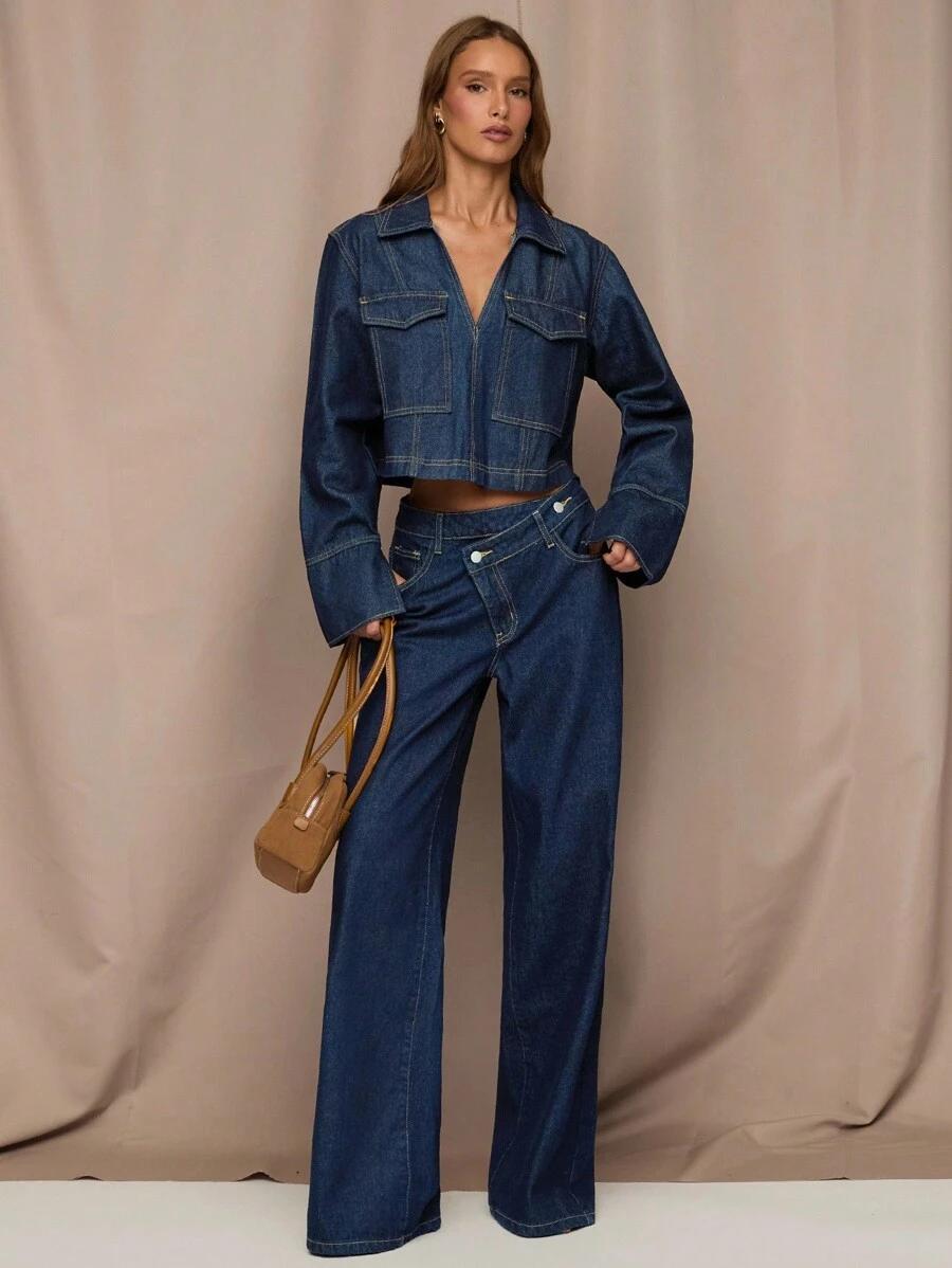 NIEBIESKIE SPODNIE JEANS