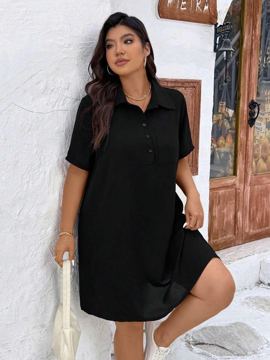 CZARNA SUKIENKA KOŁNIERZYK 