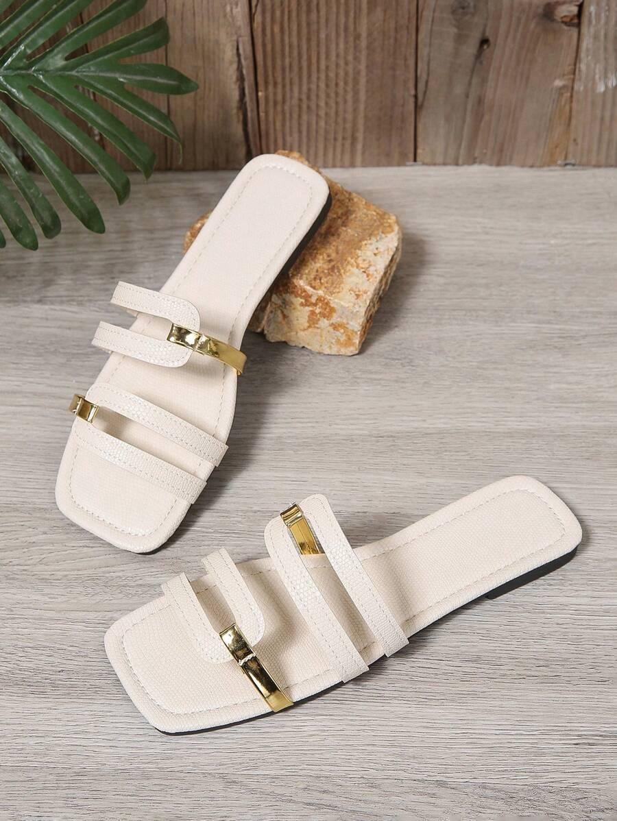 BEŻOWE KLAPKI CASUAL