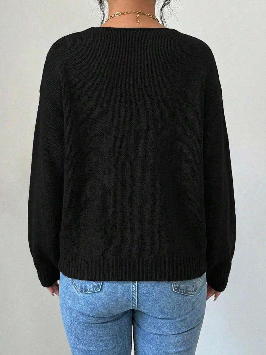 SWETER DŁUGI RĘKAW WIĄZANIE