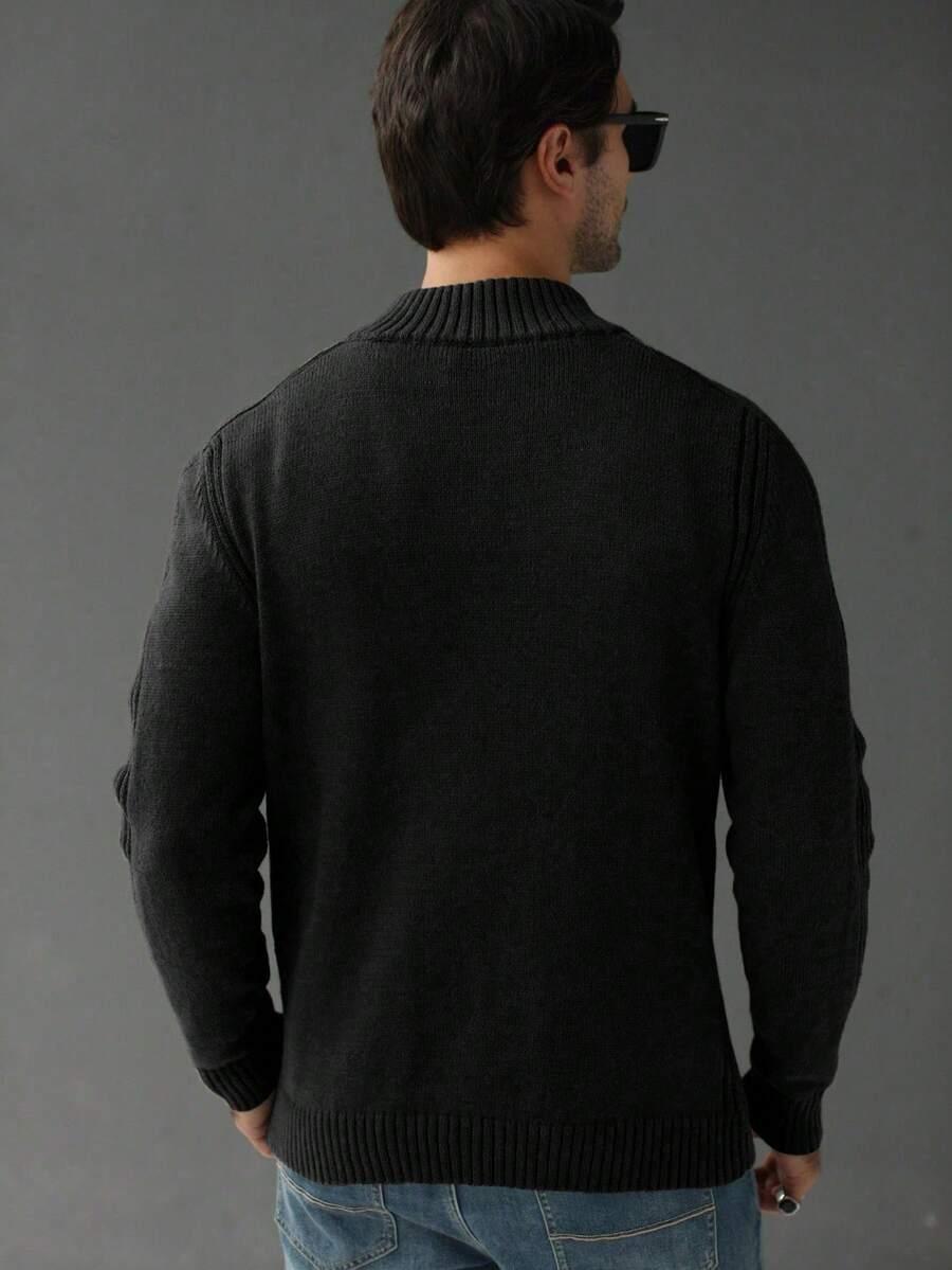 czarny sweter zamek