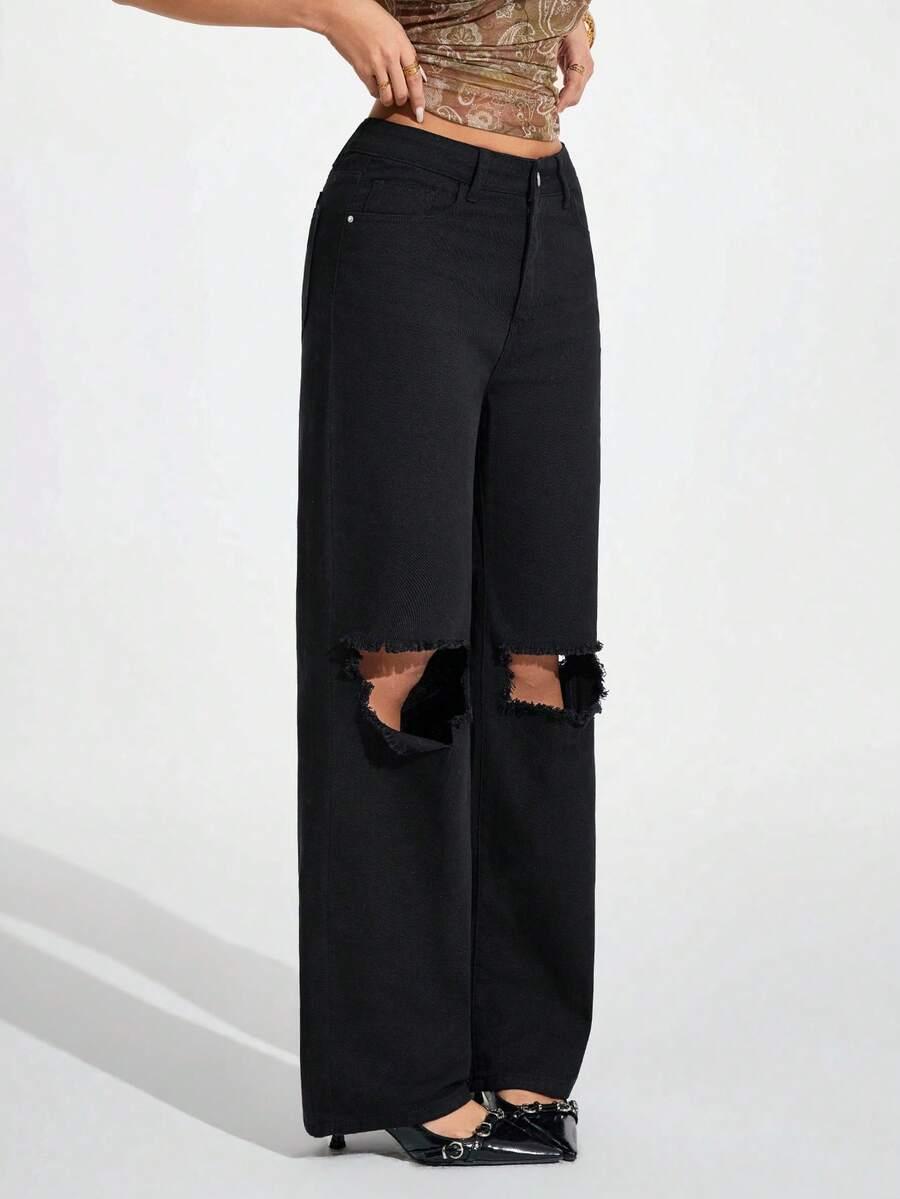 czarne spodnie jeans