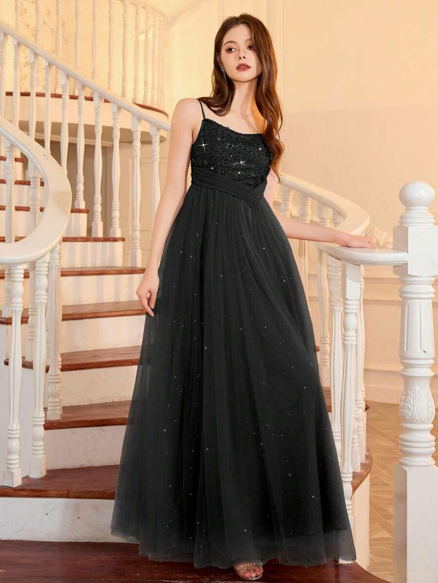 czarna maxi sukienka