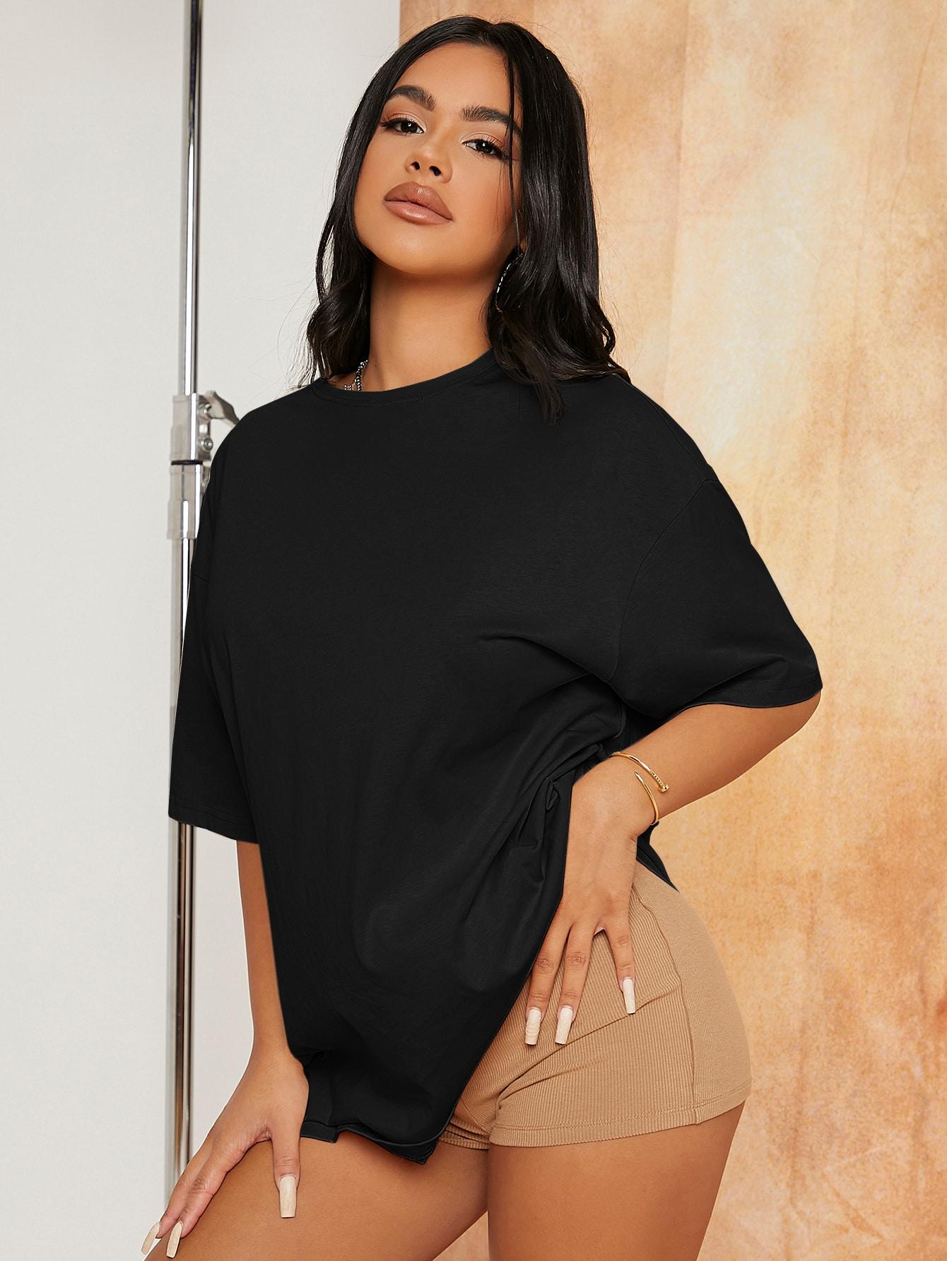 CZARNY KLASYCZNY T-SHIRT BASIC