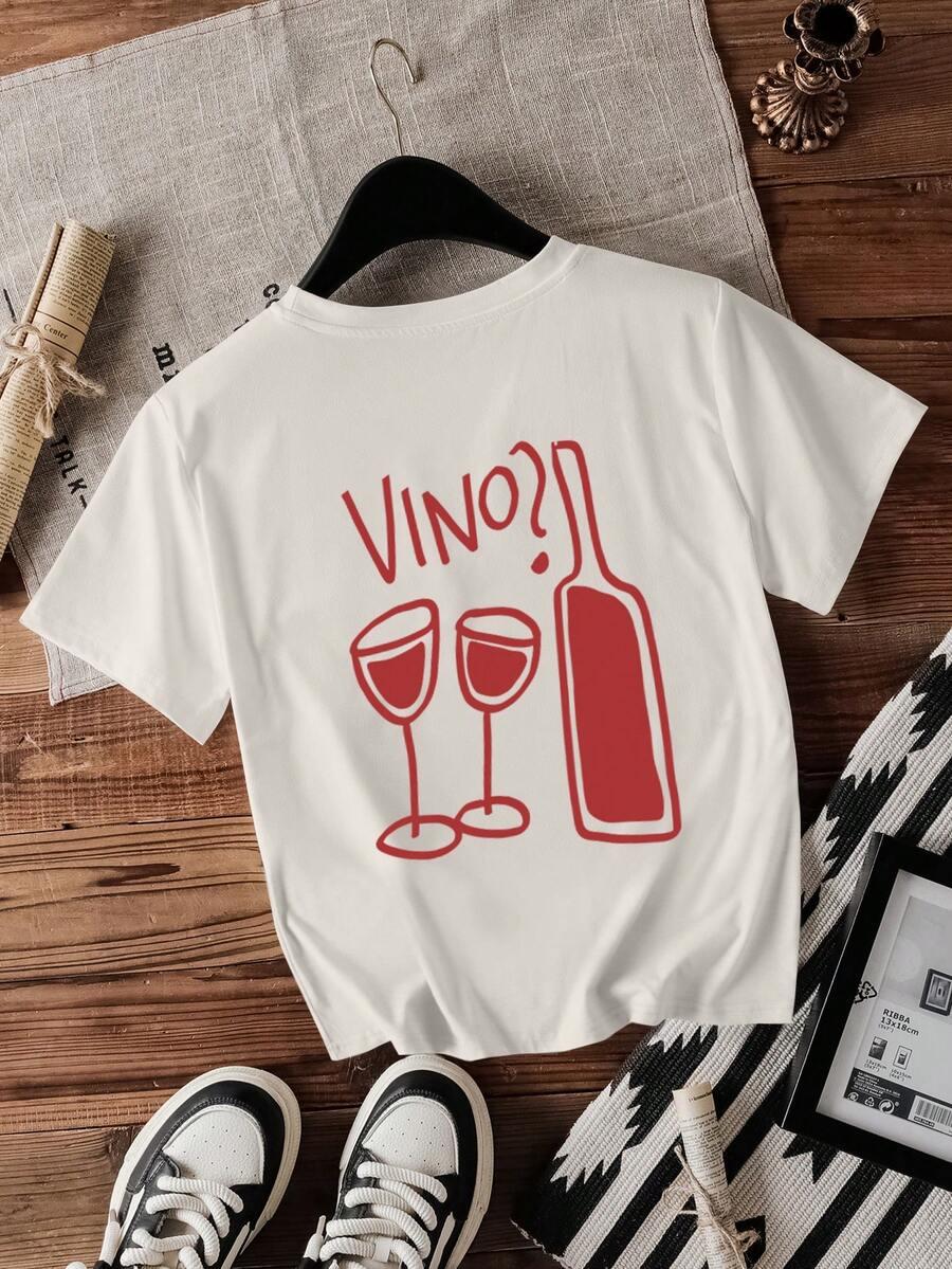 BIAŁY T-SHIRT PRINT