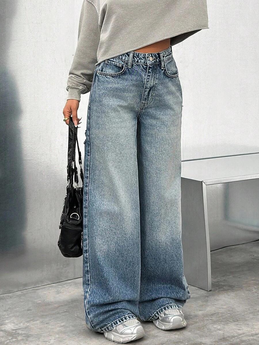 Szerokie spodnie jeans