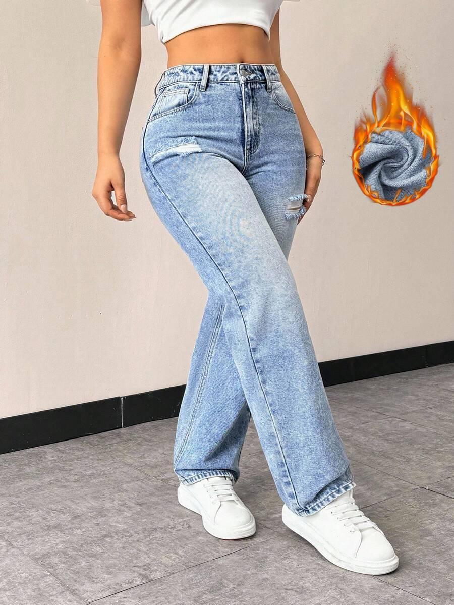 NIEBIESKIE SPODNIE JEANS