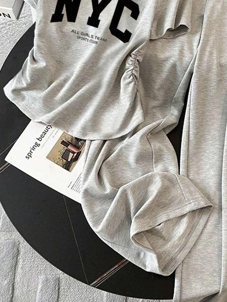 komplet top spodnie