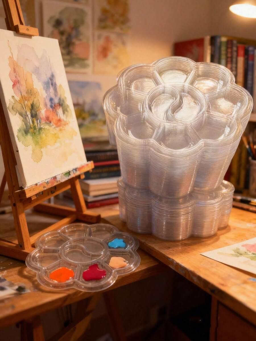 plastikowa paleta do mieszania farb 10-pack
