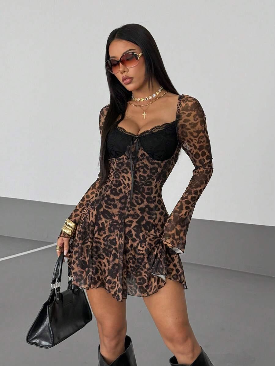 MINI SUKIENKA ANIMAL PRINT