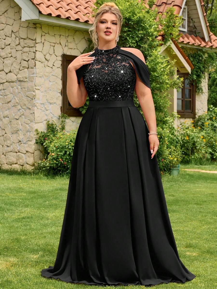 czarna maxi sukienka