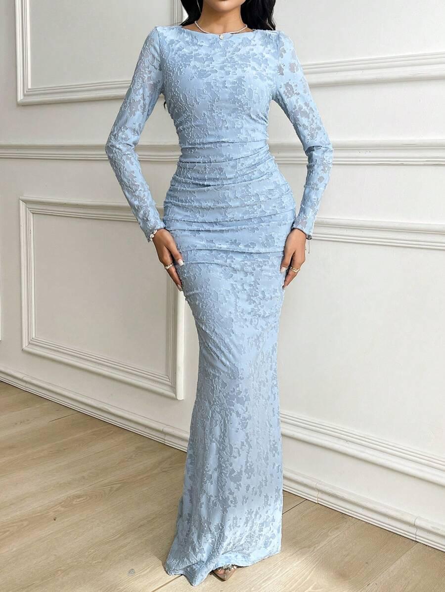 NIEBIESKA MAXI SUKIENKA