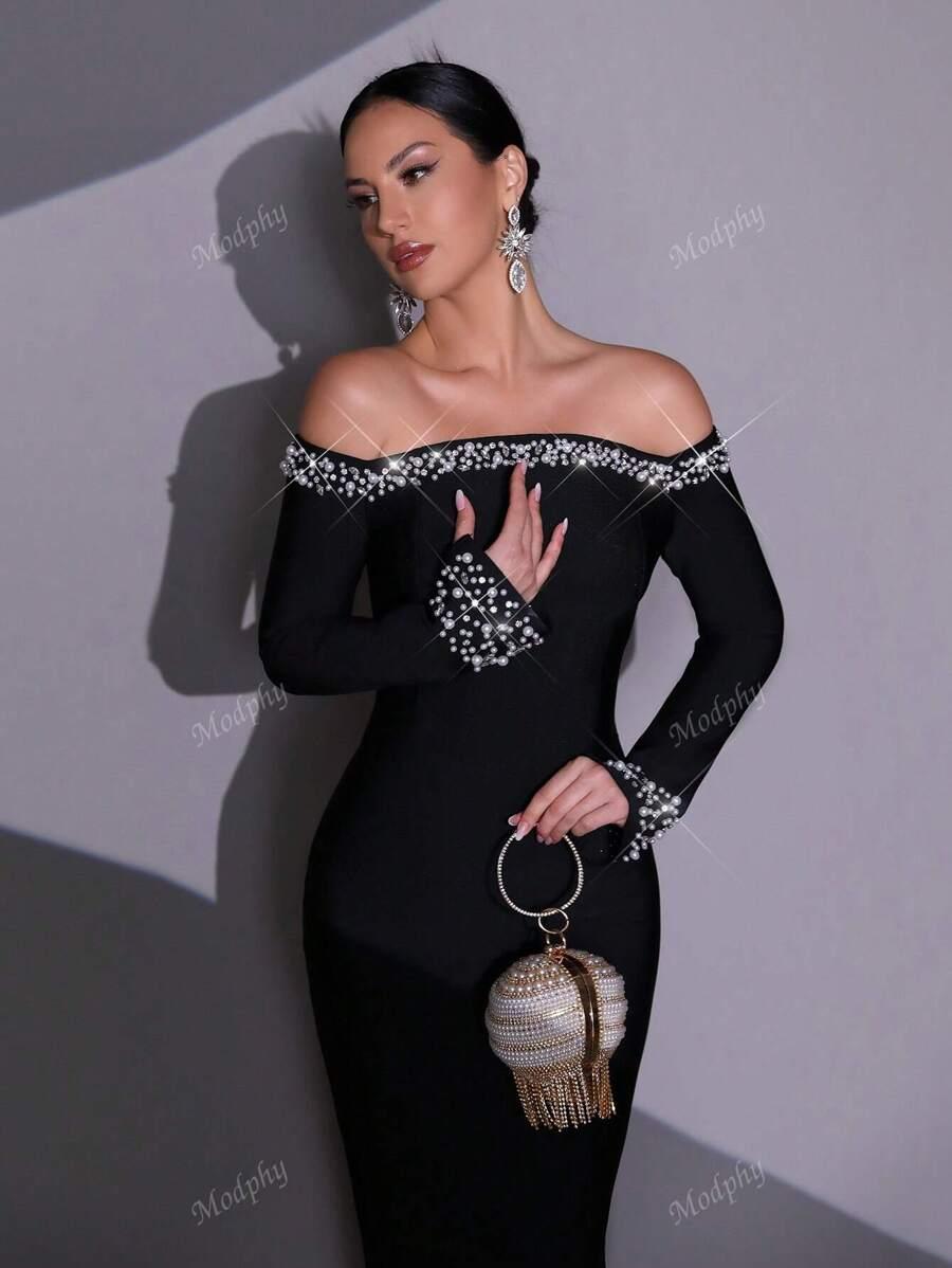 CZARNA MAXI SUKIENKA 