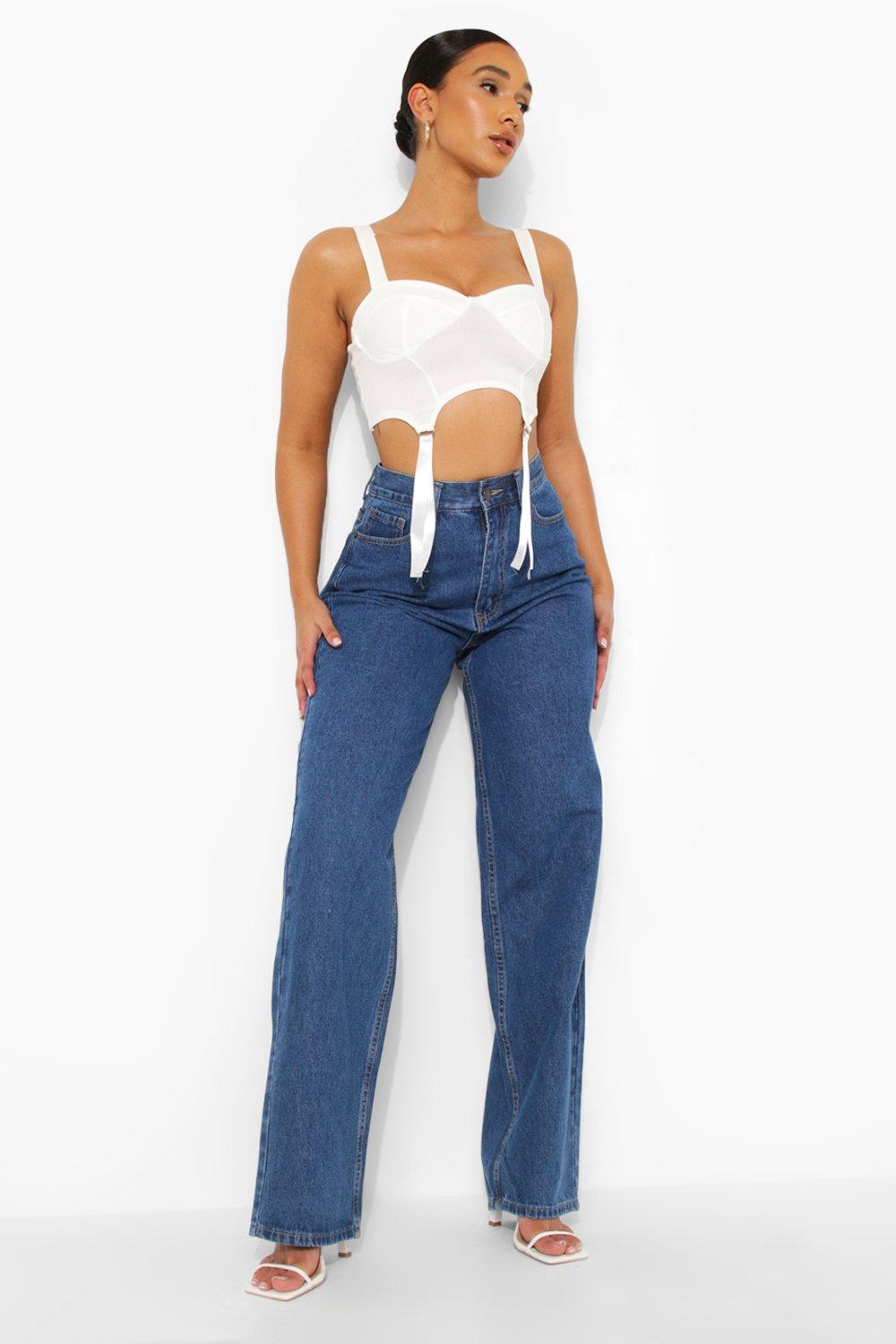 PROSTE SPODNIE JEANS WYSOKI STAN 