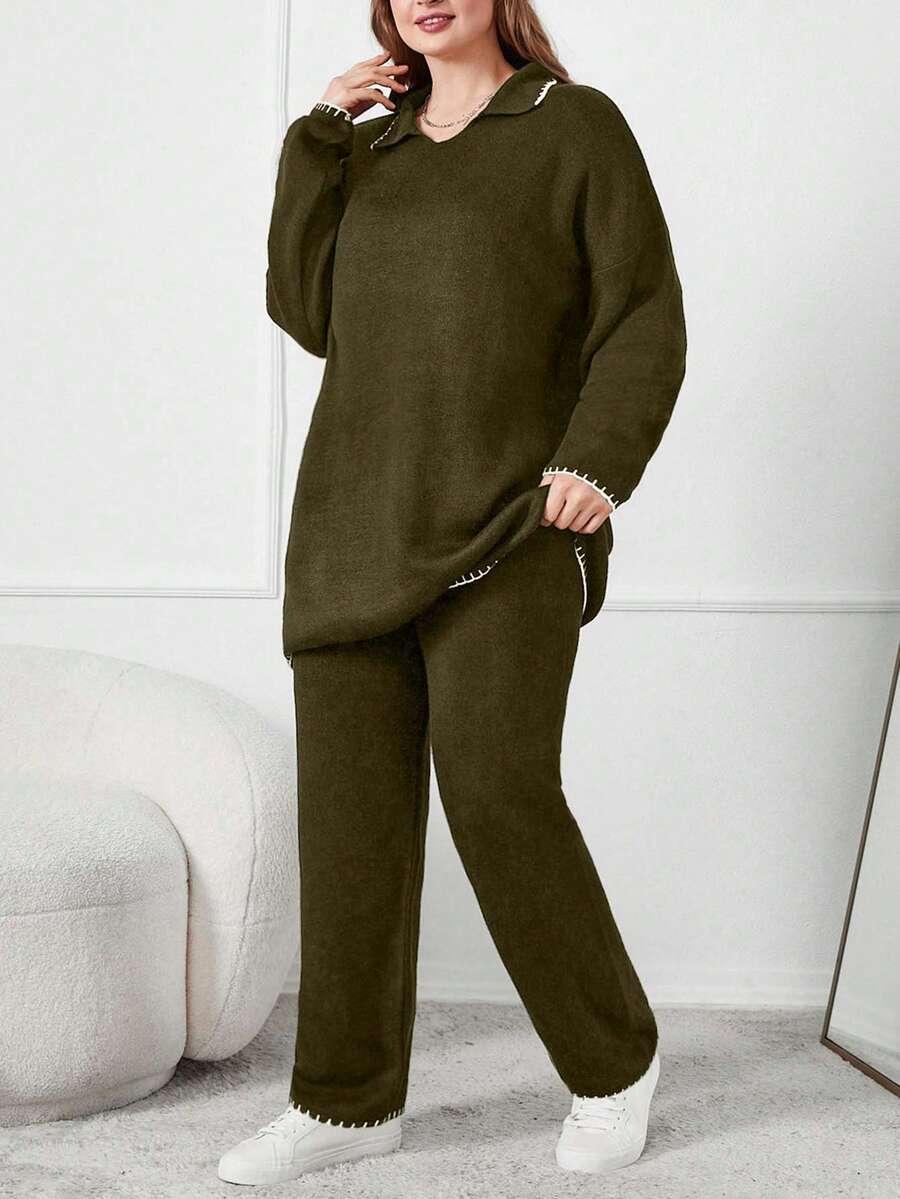 KOMPLET SWETER SPODNIE 