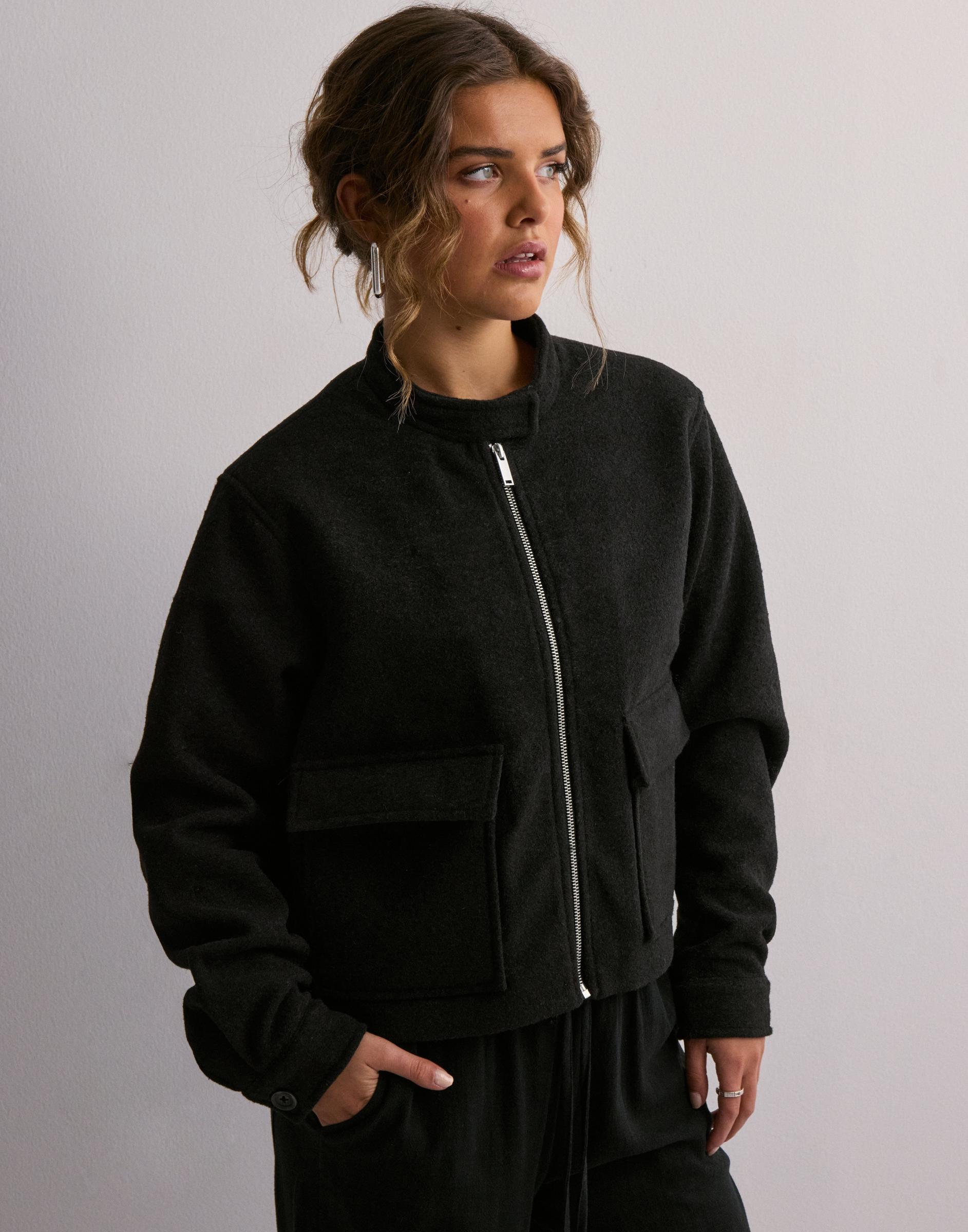 czarna KURTKA bomber