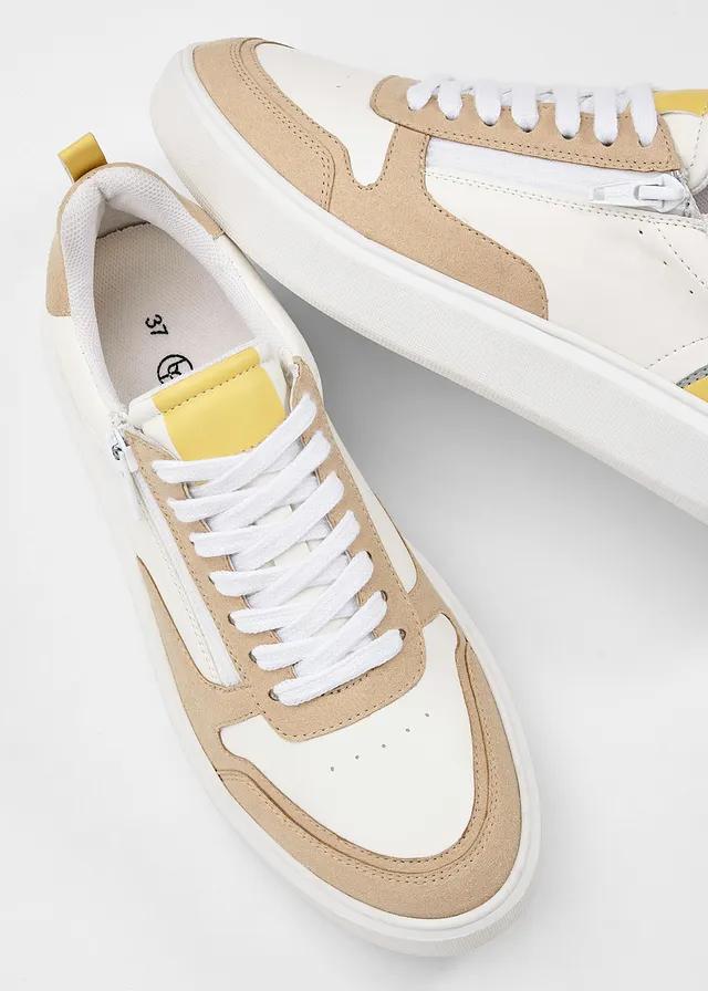 SNEAKERSY BEŻOWE NA PLATFORMIE 