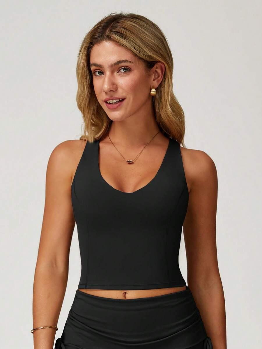 czarny sportowy top
