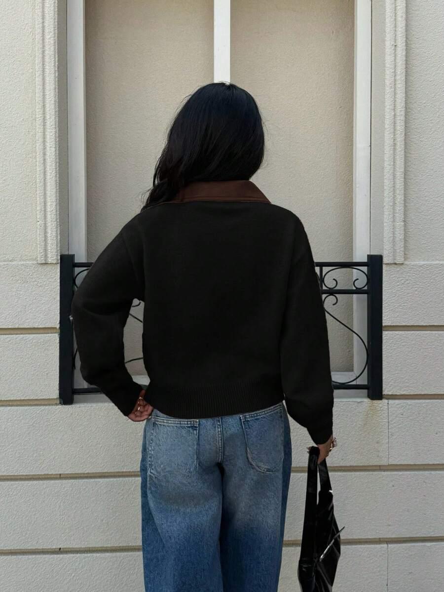 ROZPINANY SWETER ZAMEK