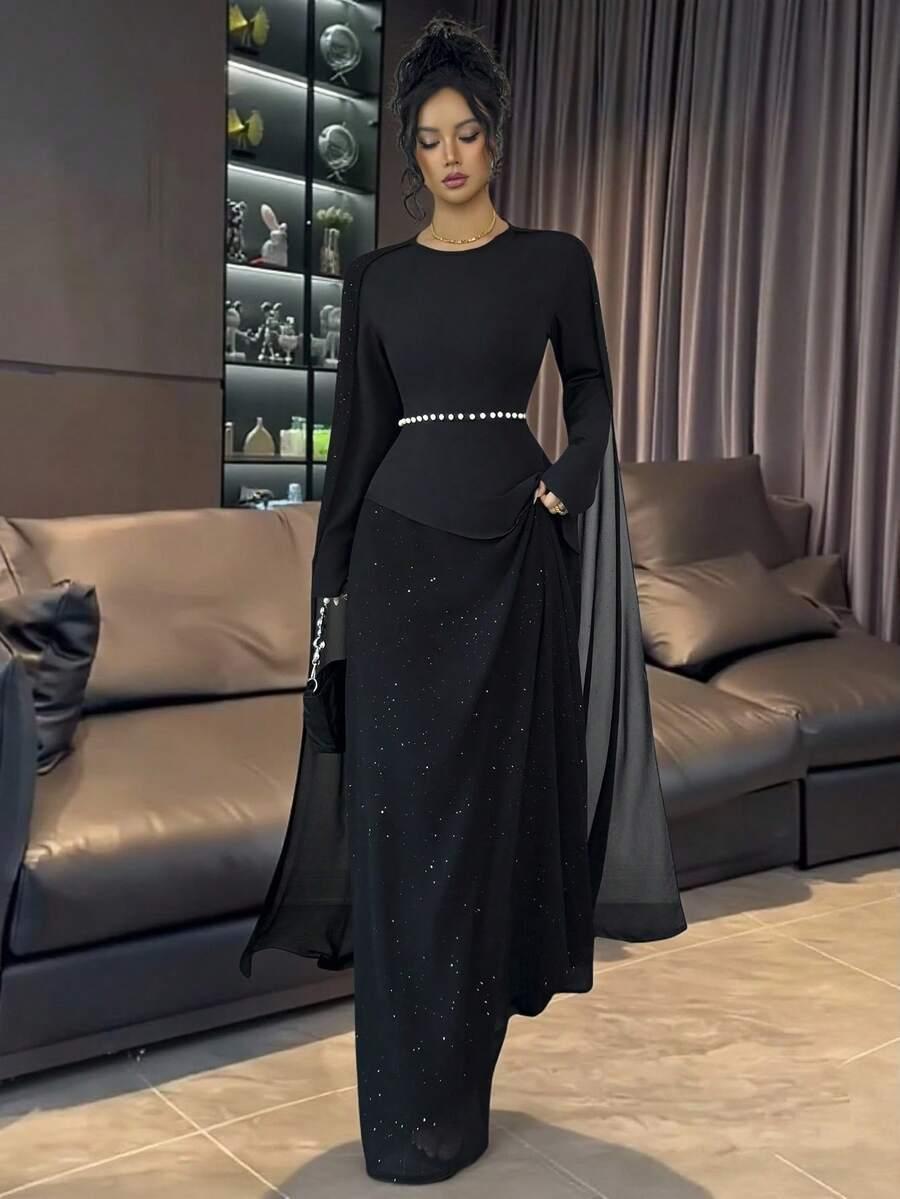 CZARNA MAXI SUKIENKA