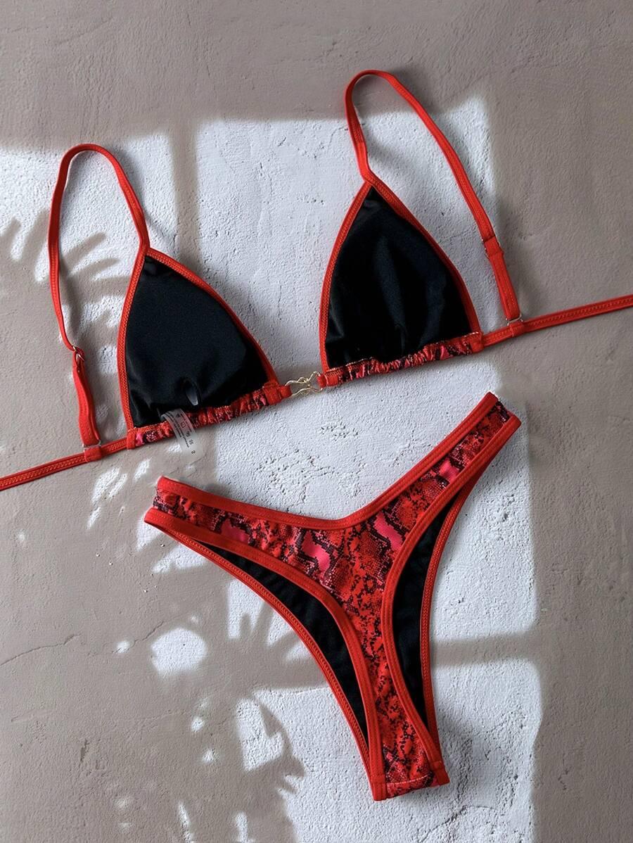 DWUCZĘŚCIOWY STRÓJ KĄPIELOWY ANIMAL PRINT