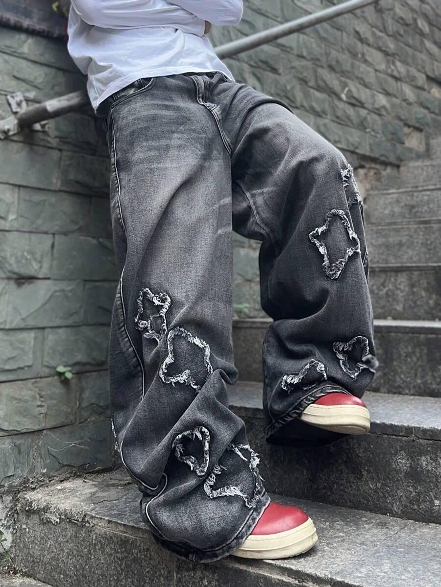 szare spodnie jeans