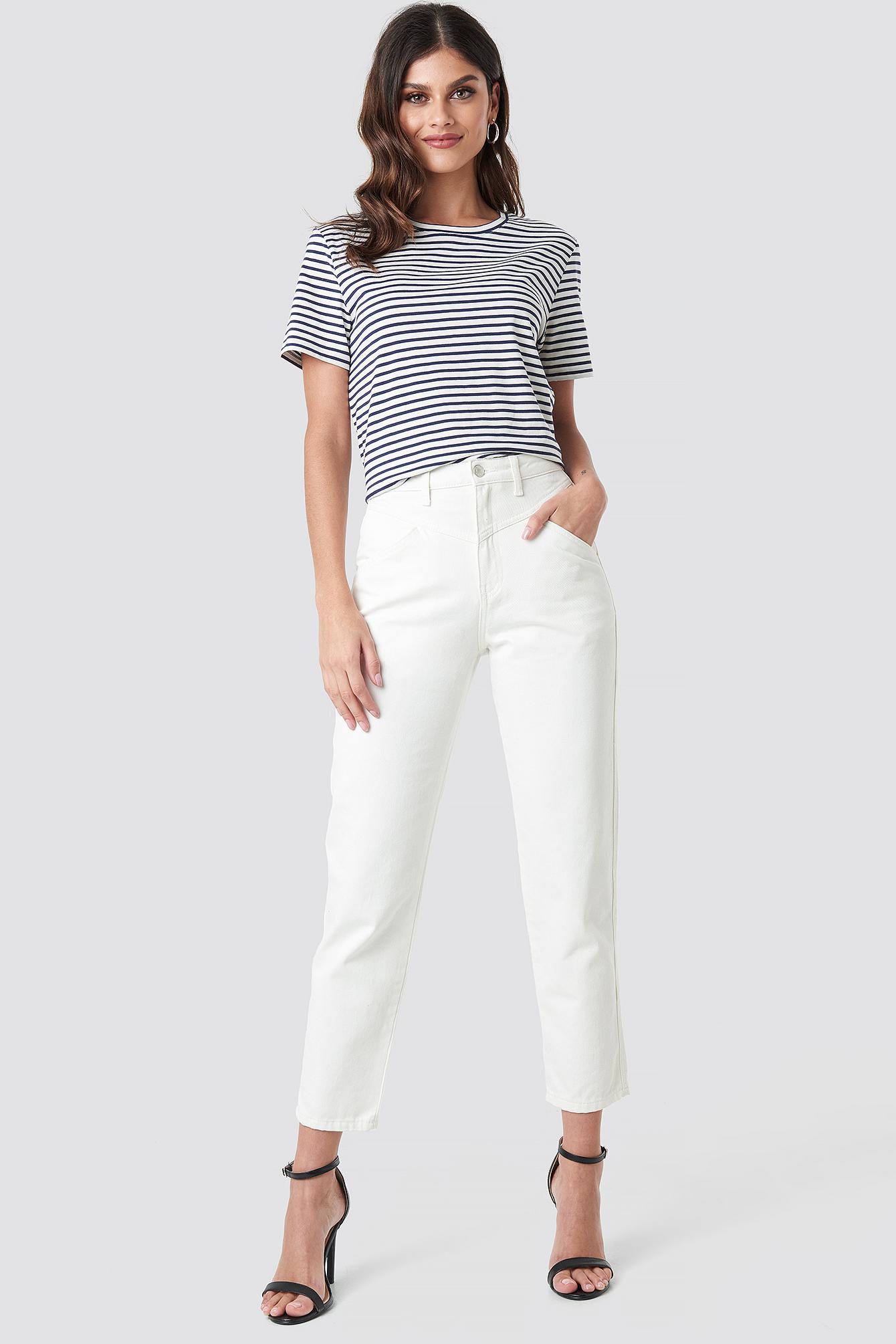 białe spodnie jeans 7/8