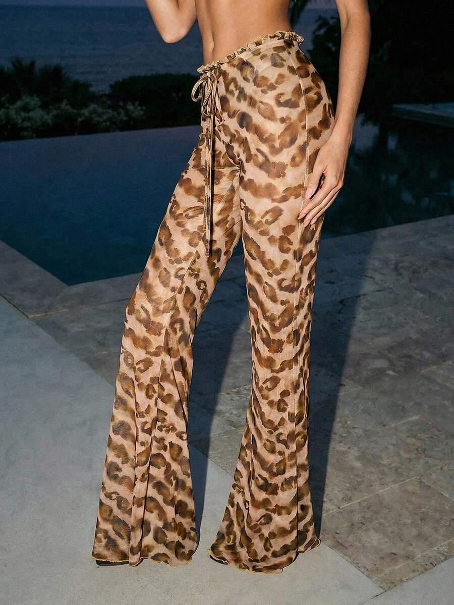 spodnie animal print siateczka