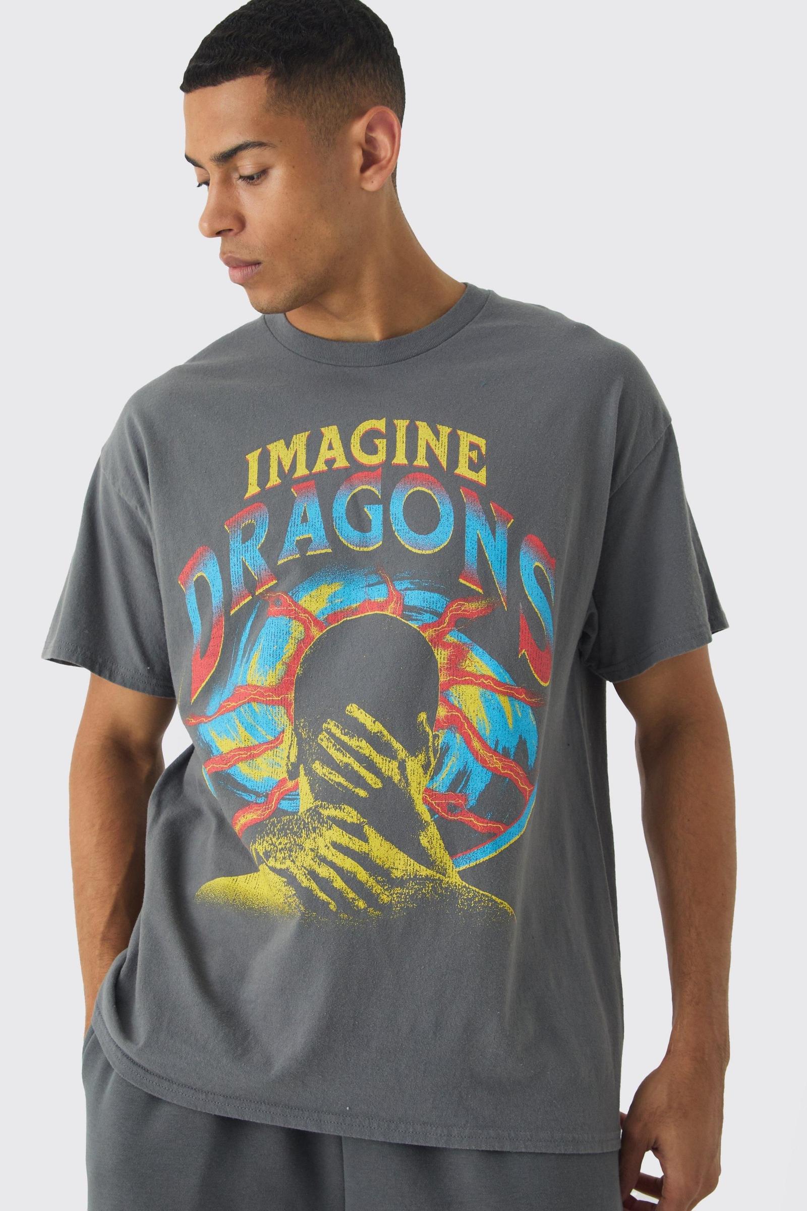 szary t-shirt nadruk 