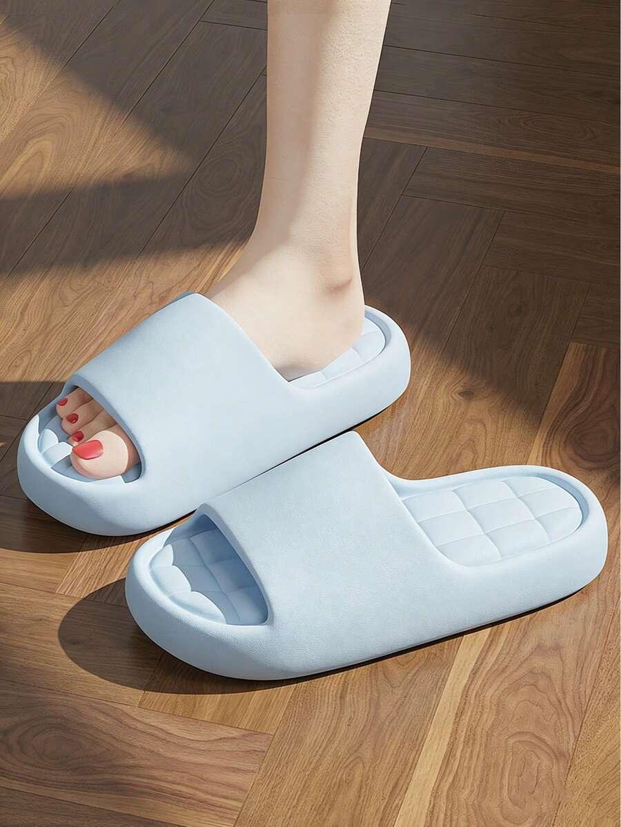niebieskie klapki casual