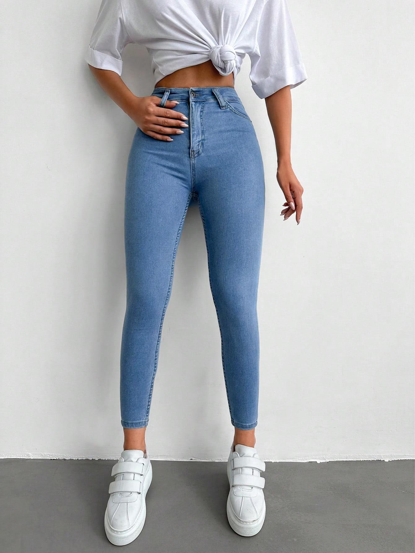 NIEBIESKIE SPODNIE JEANS WYSOKI STAN 