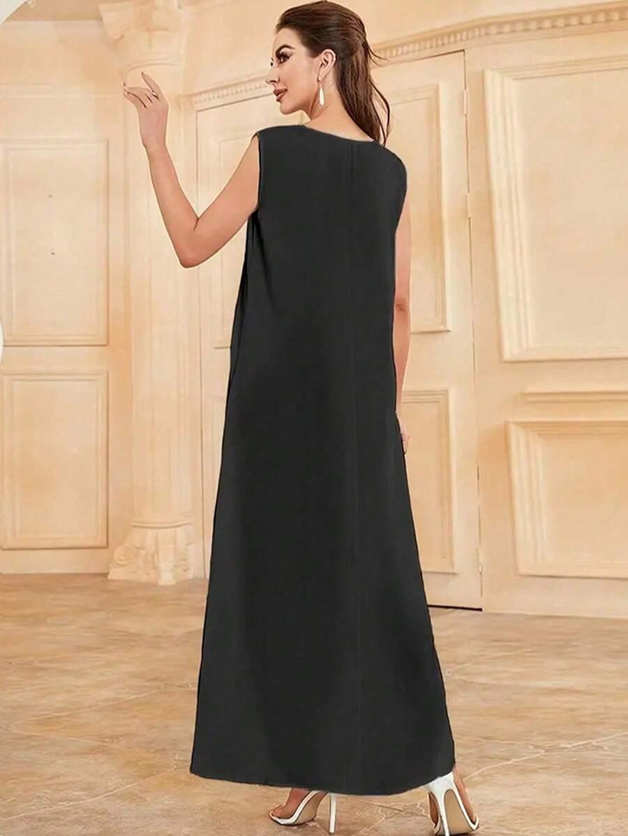 CZARNA MAXI SUKIENKA