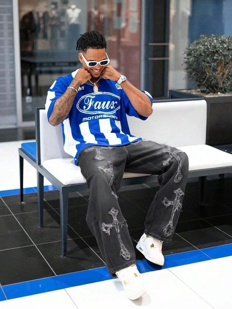 CZARNE SPODNIE JEANS