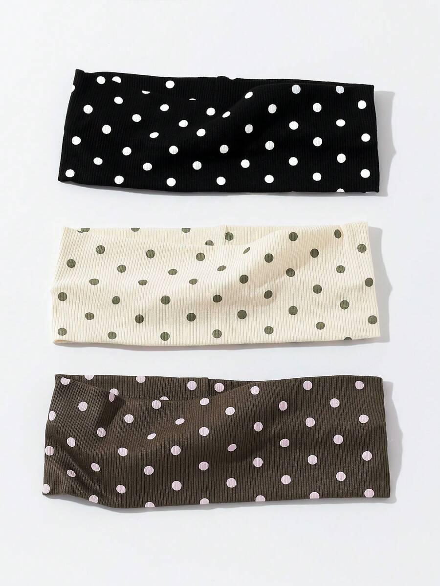 opaska na włosy groszki 3-pack