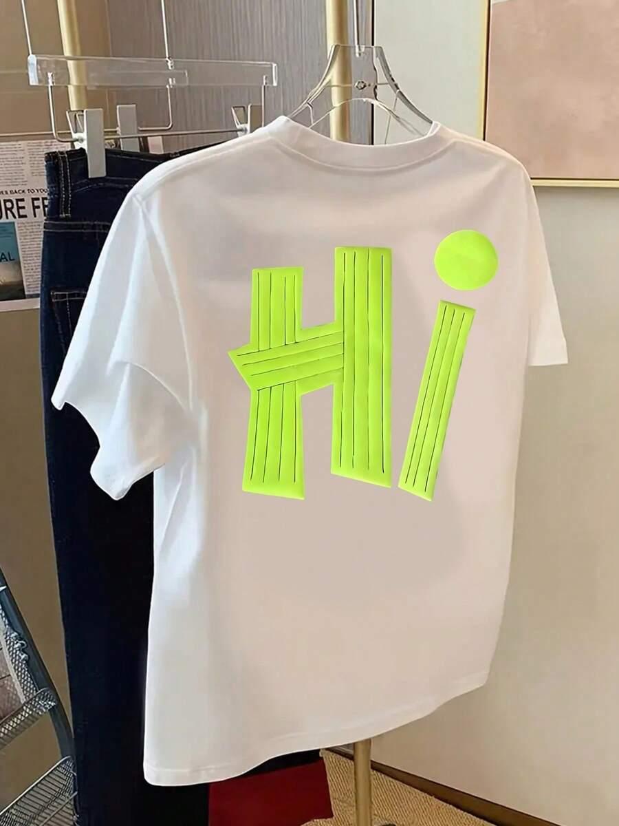 biały t-shirt print