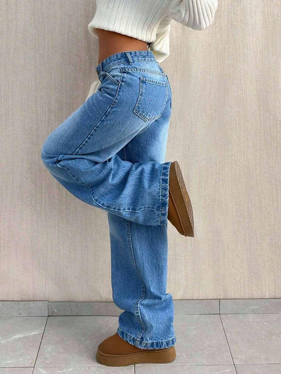 NIEBIESKIE SPODNIE JEANS
