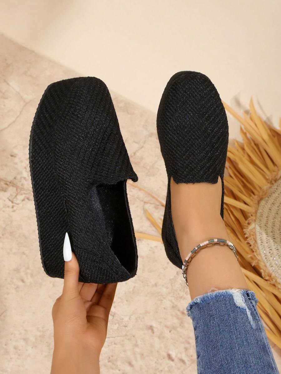 CZARNE ESPADRYLE na Koturnie
